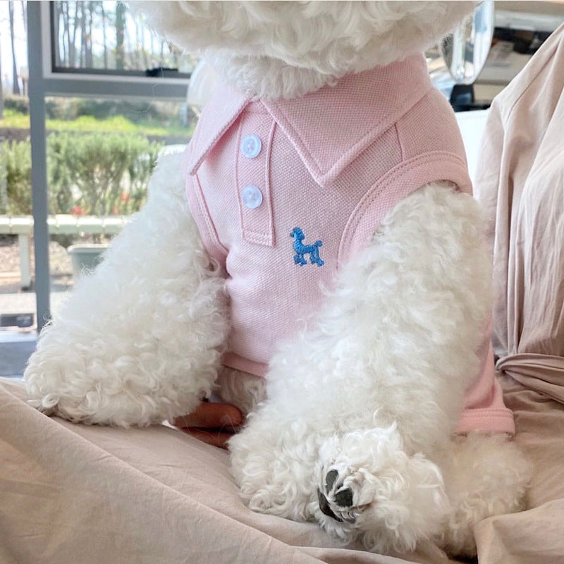 Pink poodle polo 10 inch neck