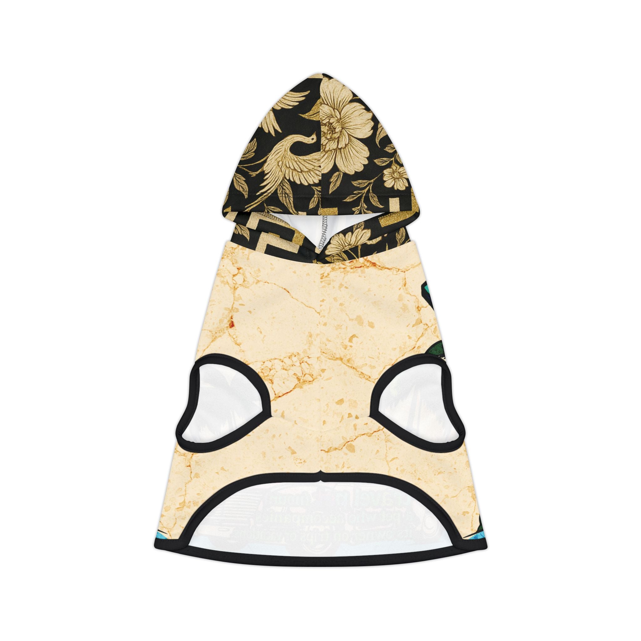 Dog Hoodie Sleeveless Sweatshirt - I Will Tear Your Ankles Up - Black and Gold Lettering