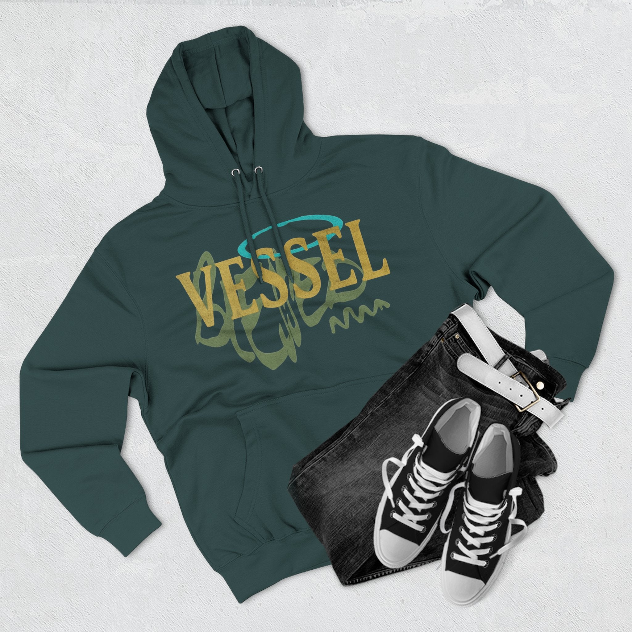 Vessel, Inspirational Three-Panel Fleece Hoodie -