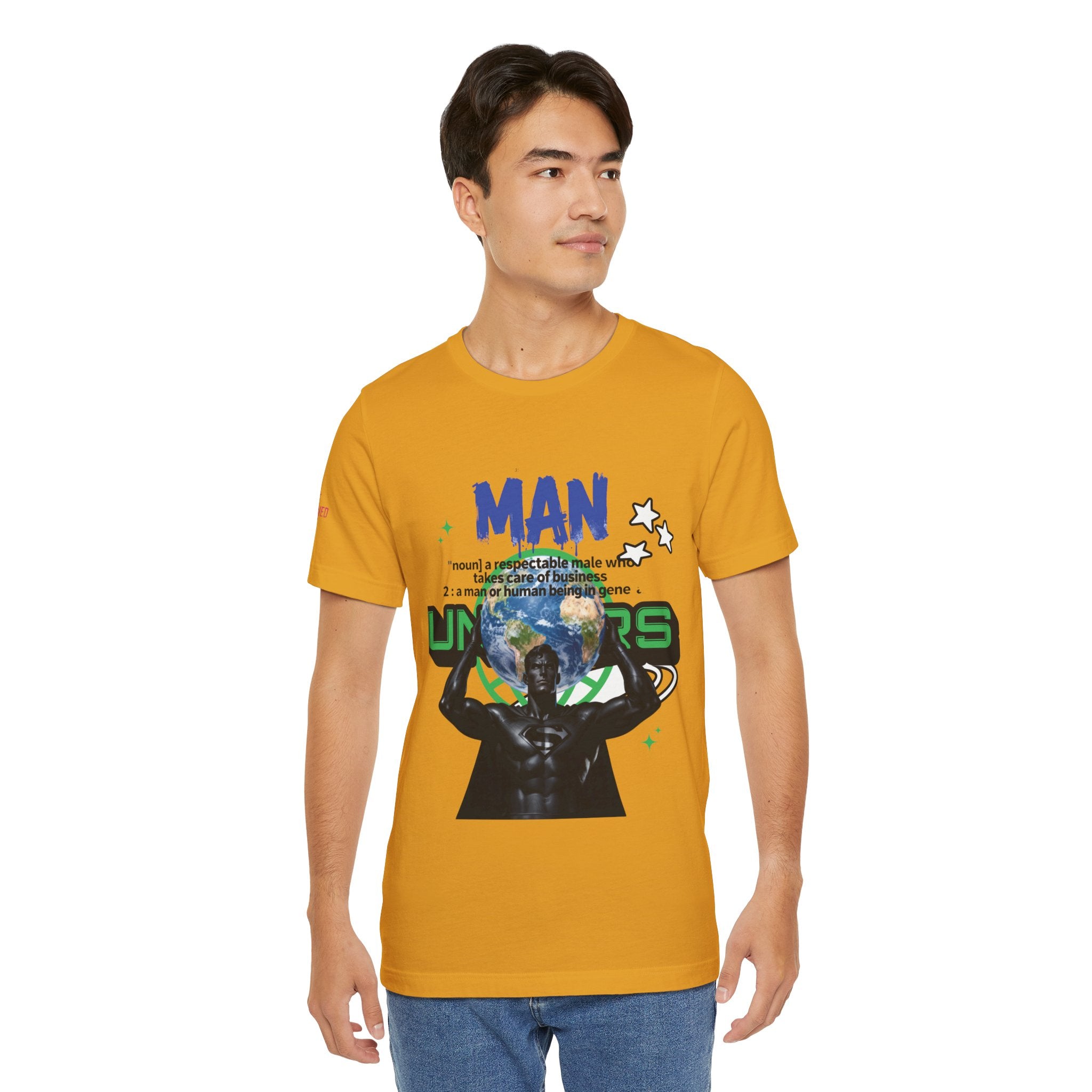 T-Shirt All Man, World on His Shoulders Trend Gift