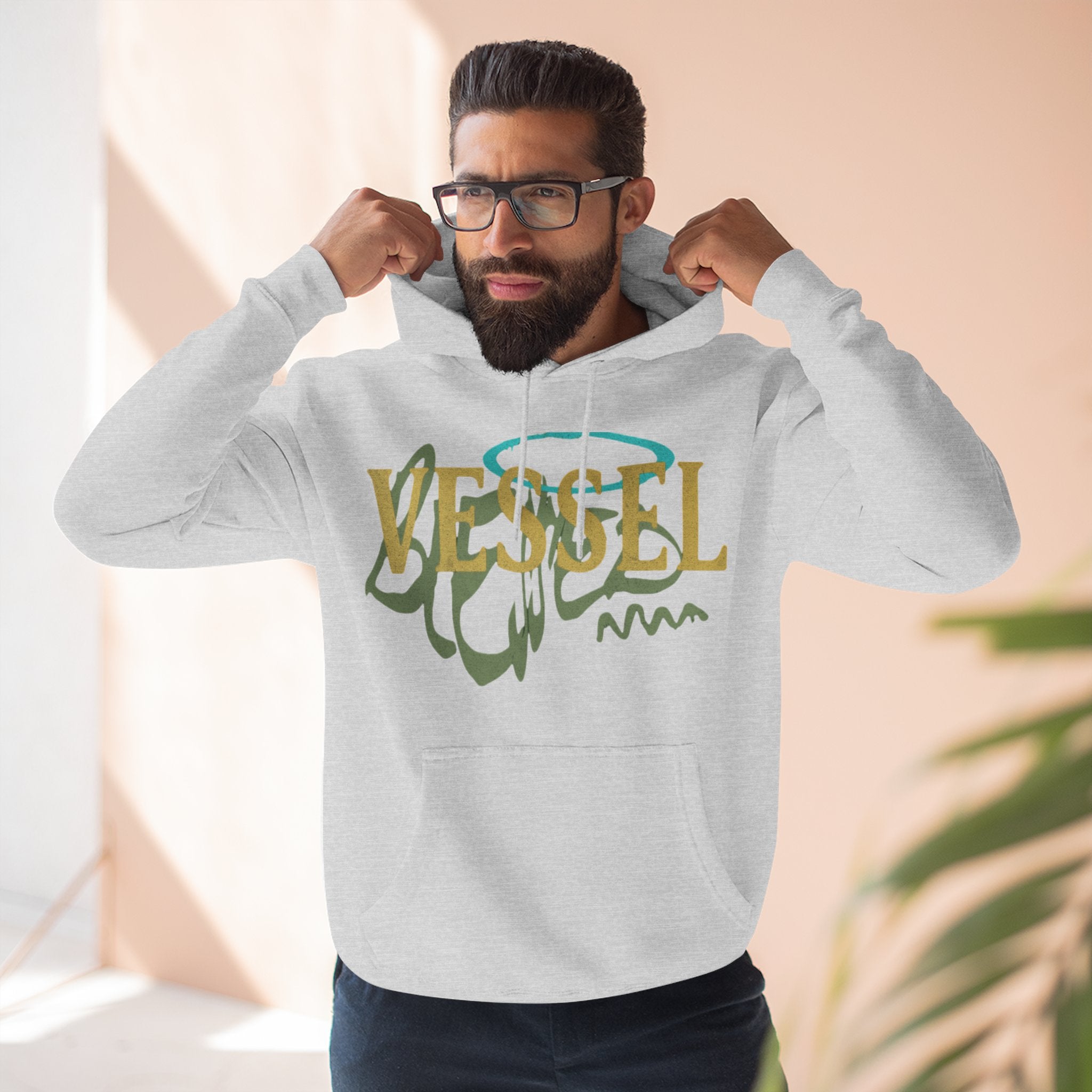 Vessel, Inspirational Three-Panel Fleece Hoodie -