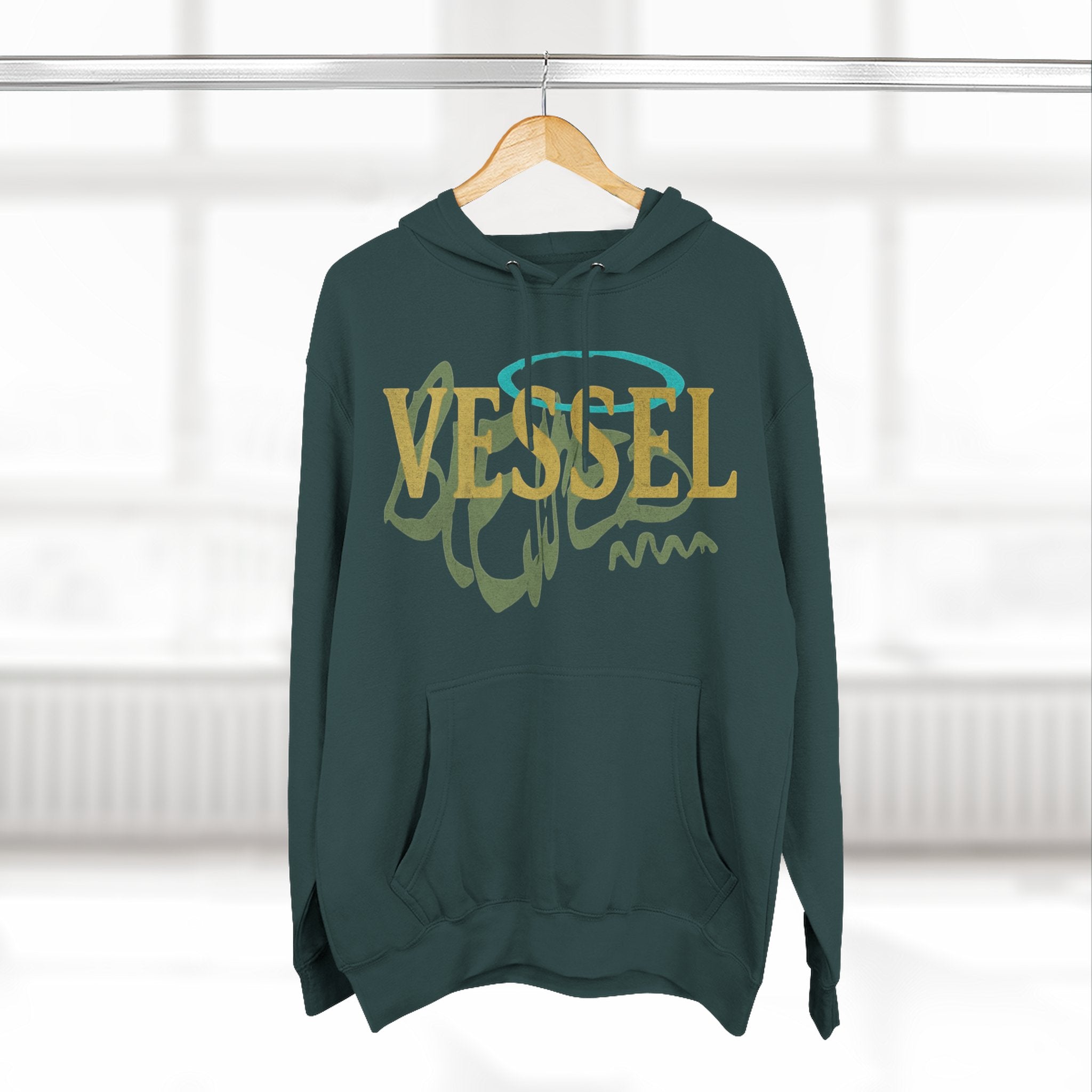 Vessel, Inspirational Three-Panel Fleece Hoodie -