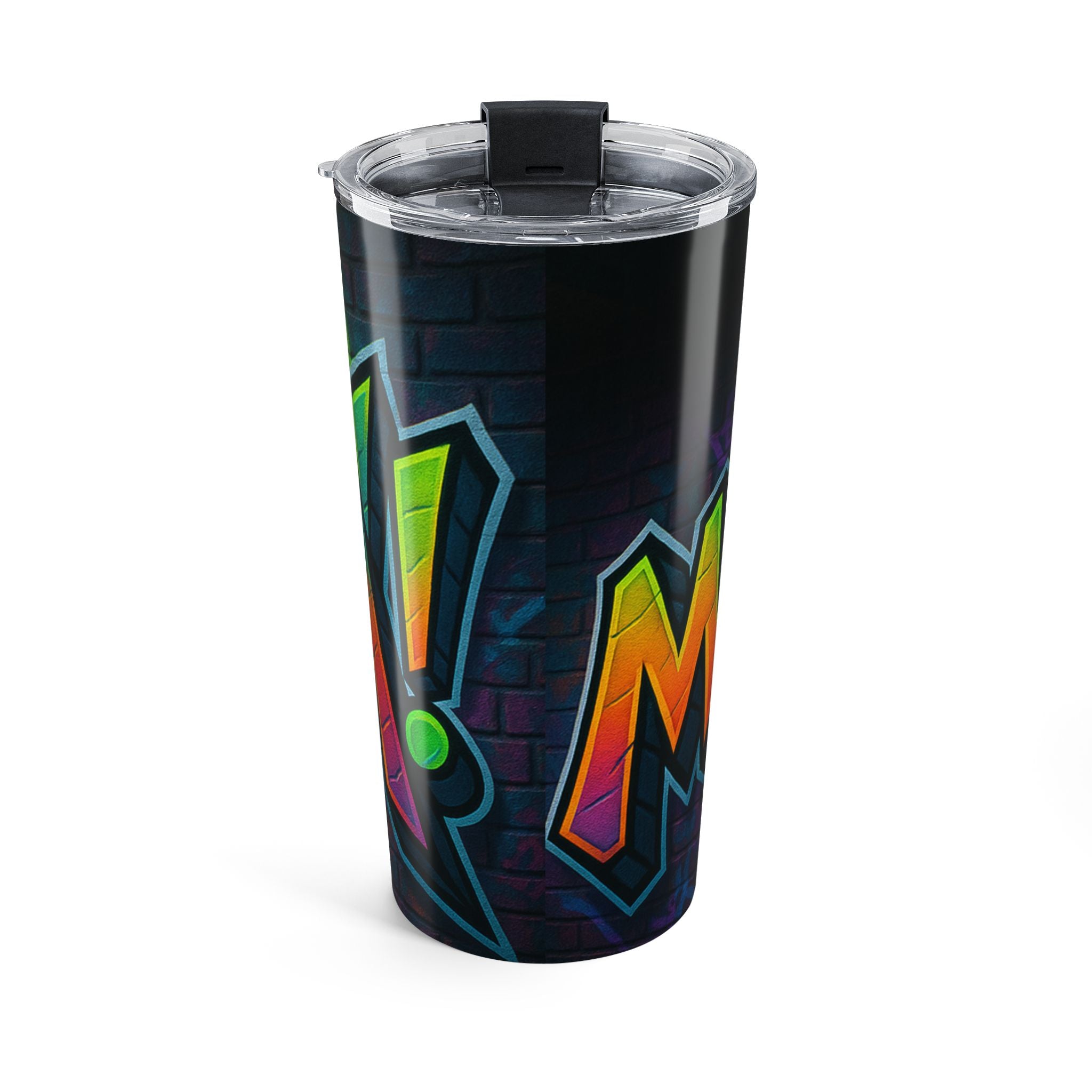 Hey Mooka!, Vibrant Graffiti Tumbler | Colorful 20oz Travel Mug, Hipster Drinkware, Urban Style, Gift for Street Art Lovers, Cool Home Decor