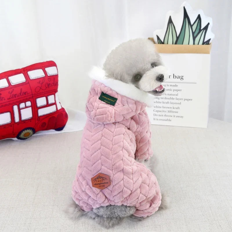 Fleece Pet Fur Jumpsuit Chihuahua Clothing