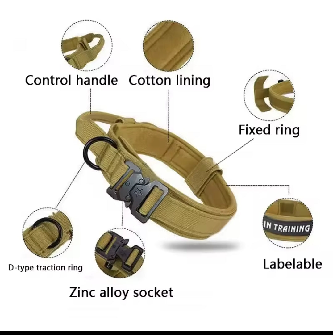 Dog Collar Tactical Xl aprox 70/90lbs