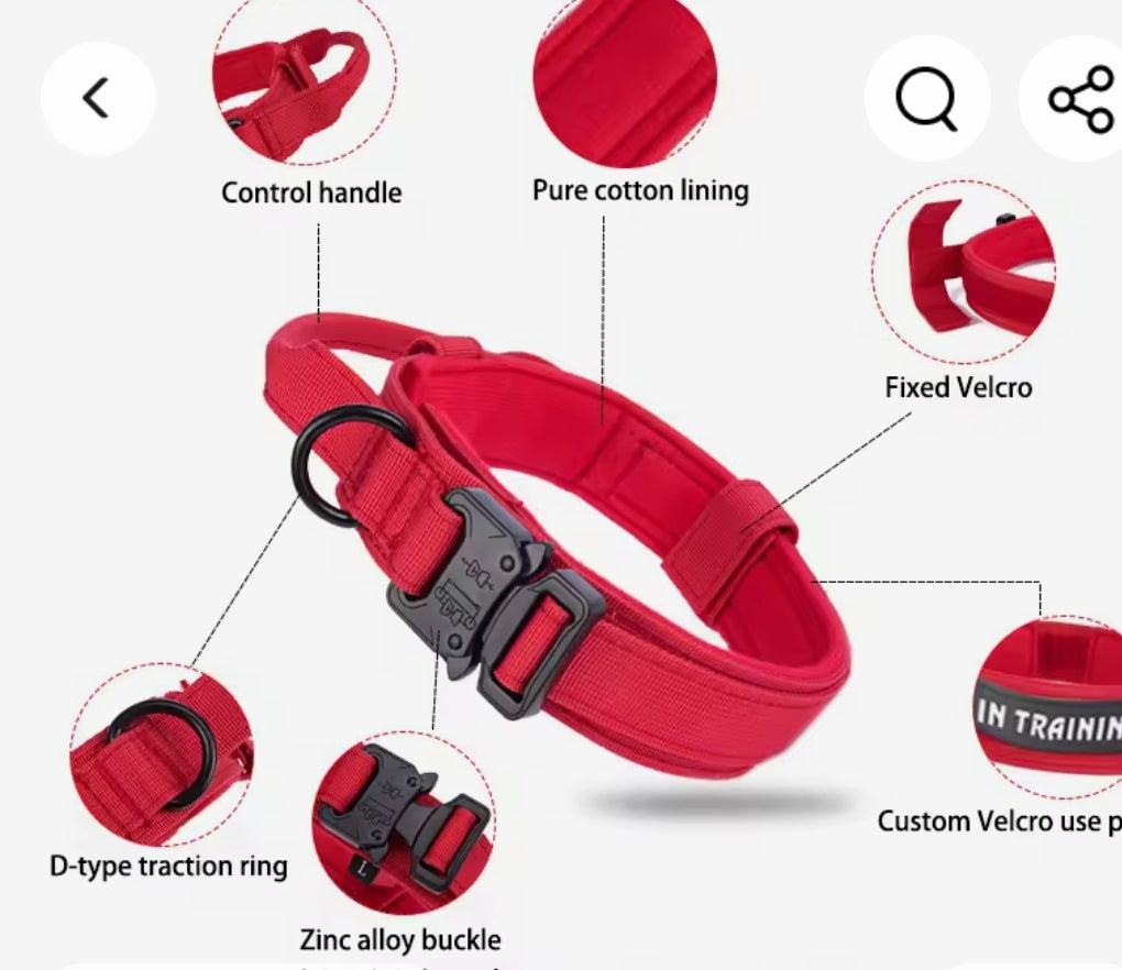 Dog Collar Tactical Xl aprox 70/90lbs