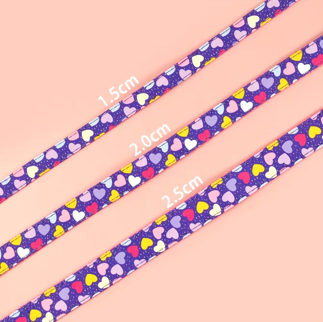Fun Durable Dog Leash and Poop Bag! ( COLLARS come with PURPLE AND WHITE LEASHES SET)