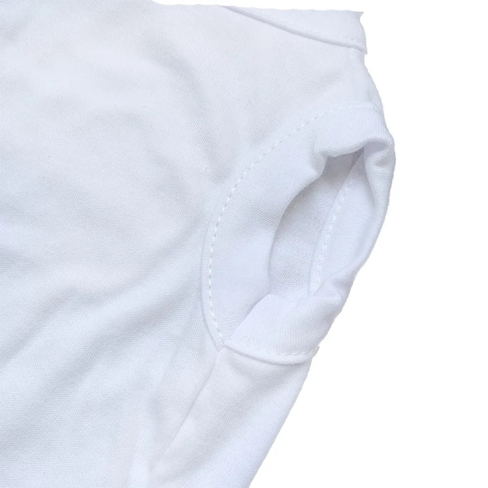 White Colored Beverage Tee. 14 inch neck