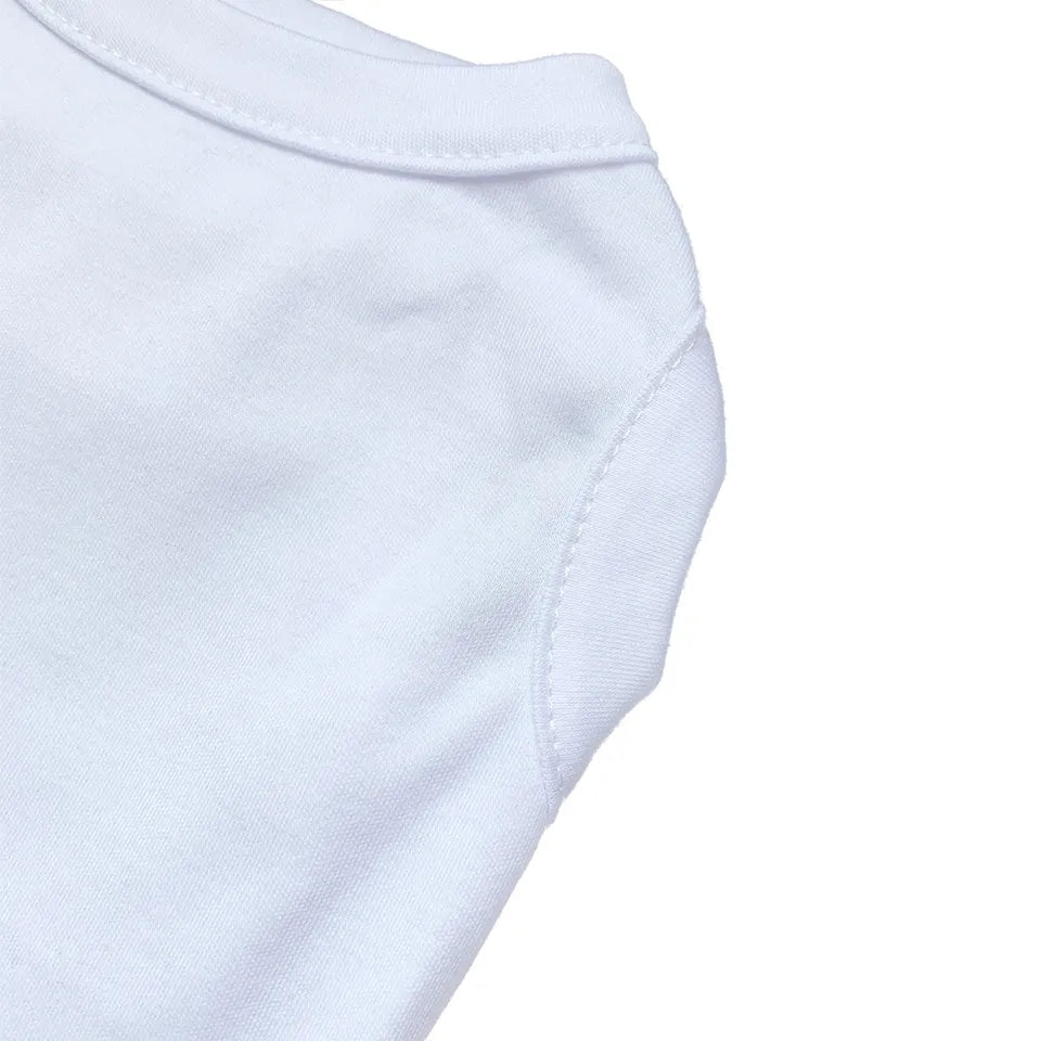 White Colored Beverage Tee. 14 inch neck