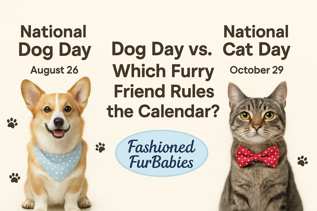 Dog day verses cat day - Fashioned Furbabies