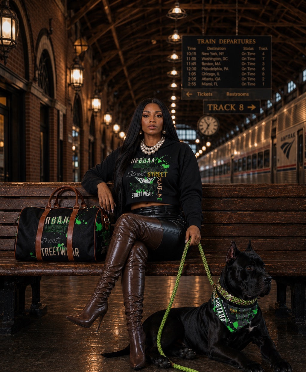 Waterproof Street Travel Bag – Graffiti Green Duffle