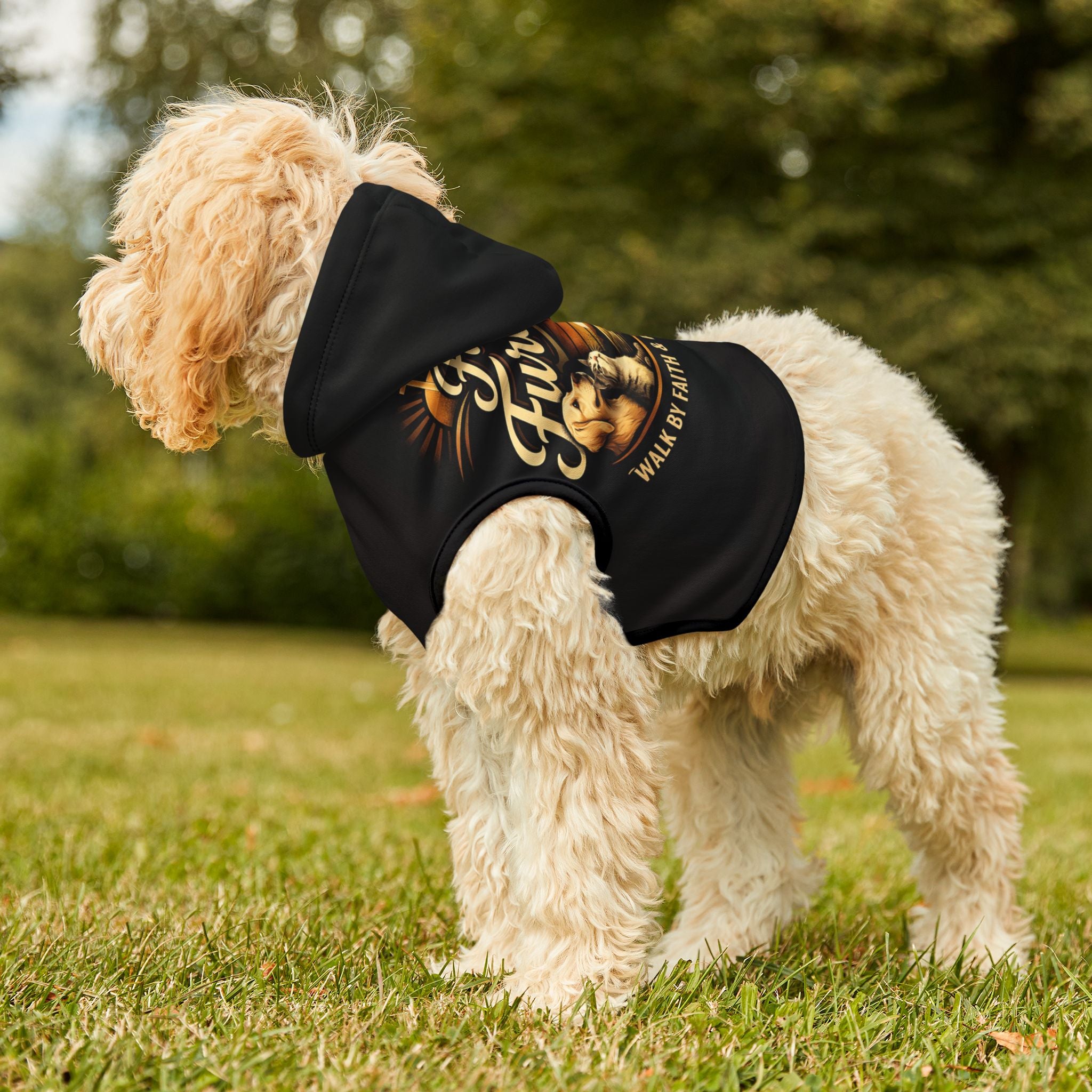 Faith & Furbabies Pet Hoodie — 'Walk by Faith & Paws by Your Side' Dog Hoodie