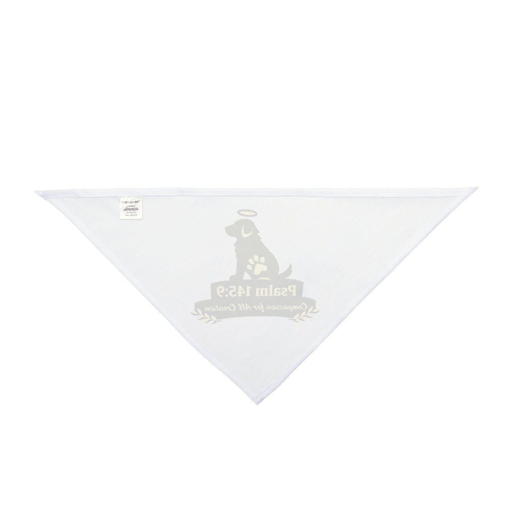 Psalm 145:9 Pet Bandana — Compassion for All Creatures Christian Dog Bandana, Matching Human Shirt Available