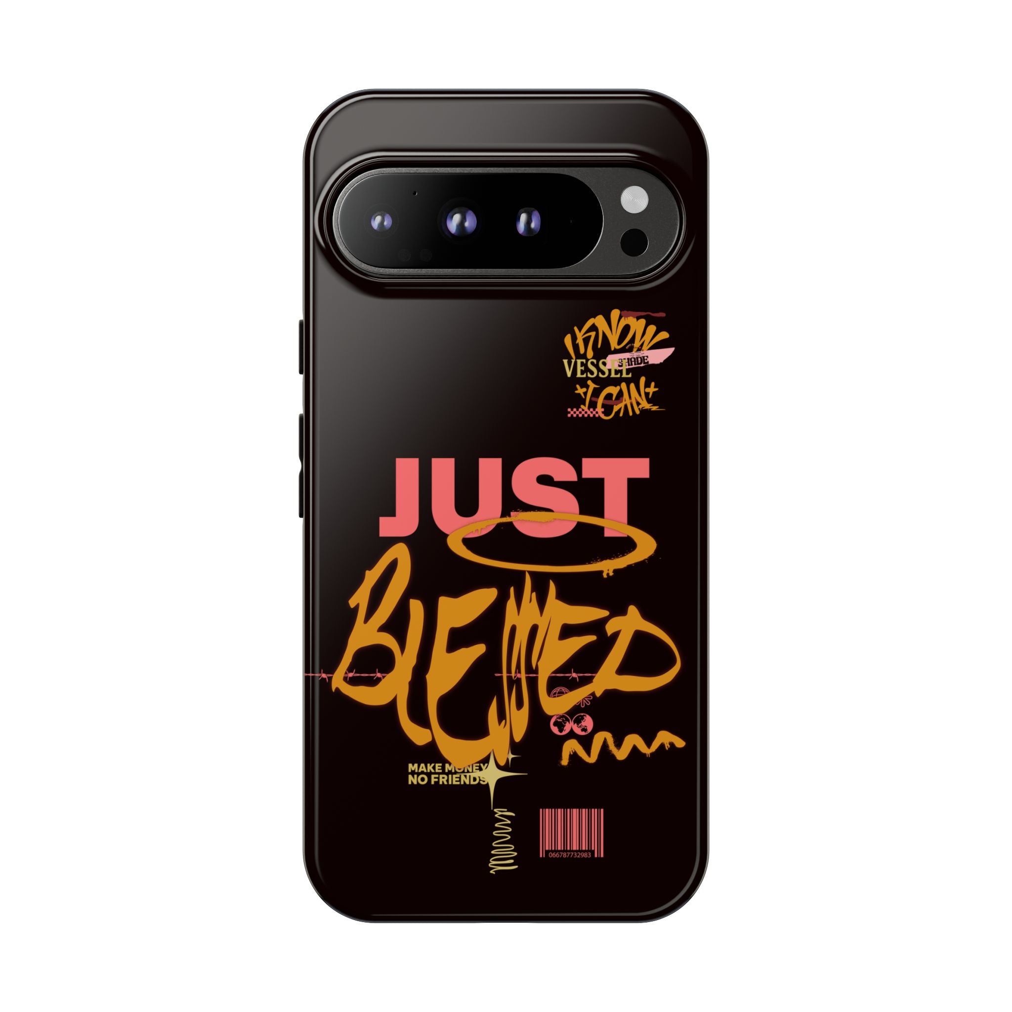 "Just Blessed" Bold Graffiti Typographic Protective Phone Case