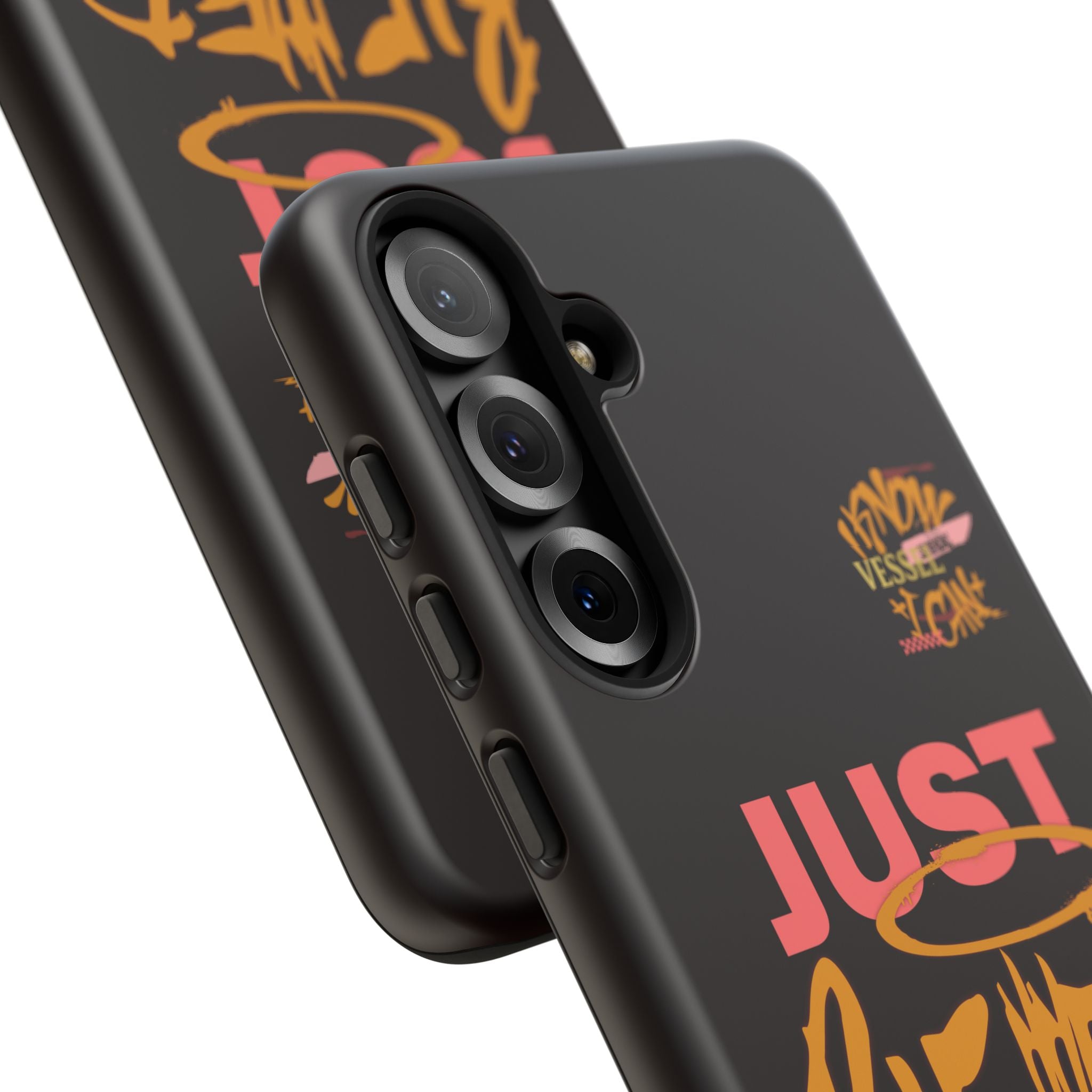 Phone Case — "Just Blessed" Bold Typographic Black Protective Case