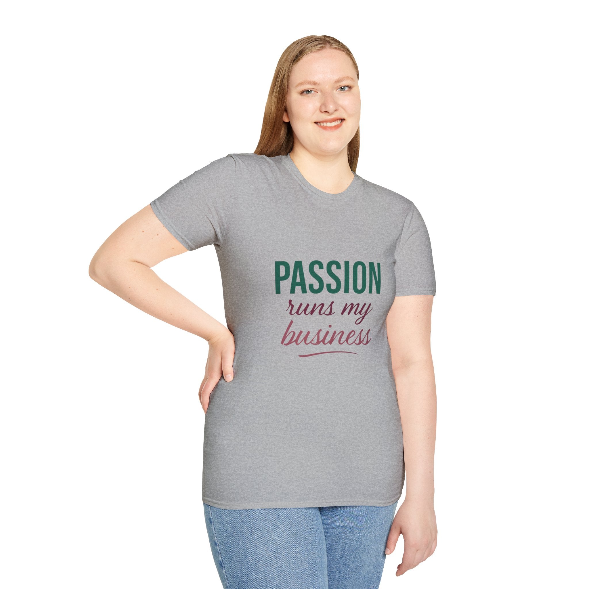 Passion Runs My Business T-Shirt - Scripture Back Design