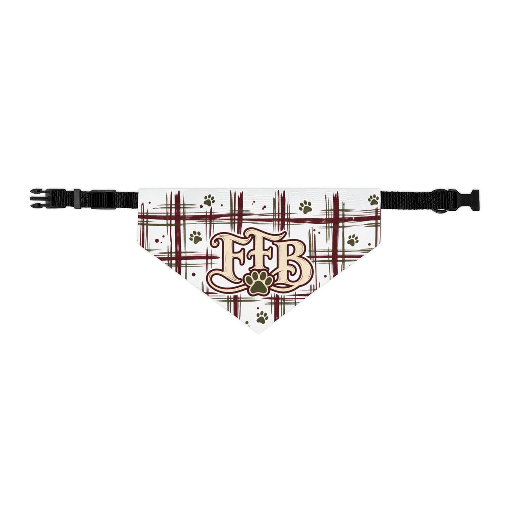 FFB Plaid Paw Pet Bandanna Collar