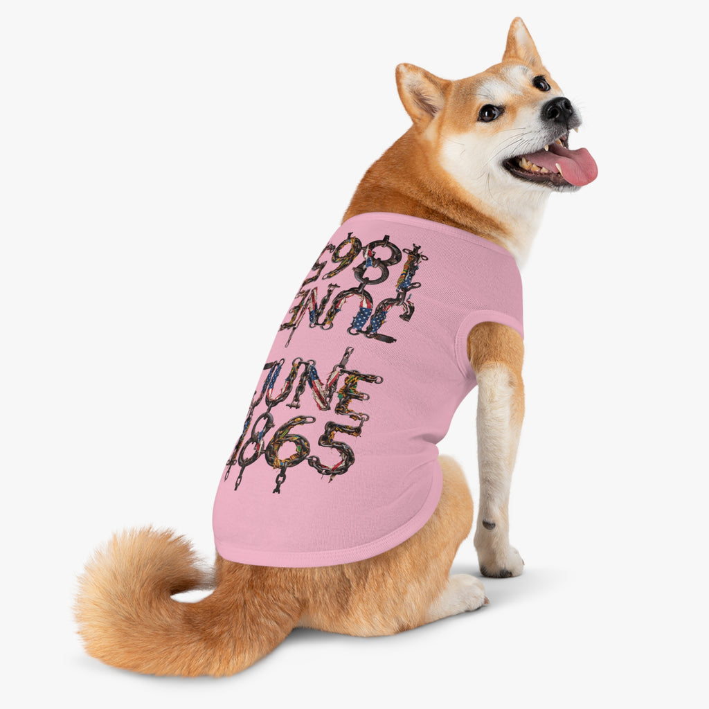 Juneteenth Pet Tank Top — Black History Celebration Dog Tee ("June 1865")