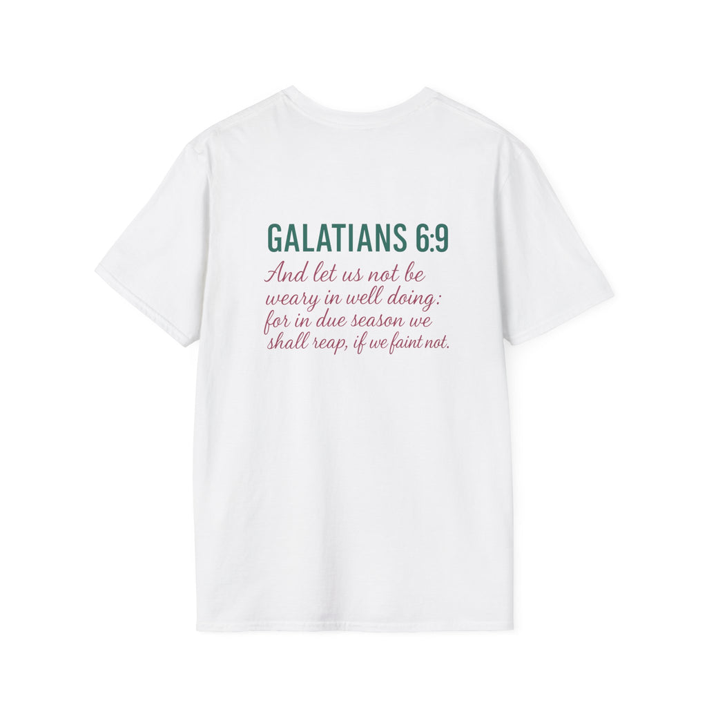 Motivational Passion Runs My Business Unisex T-Shirt with Scripture Back Design