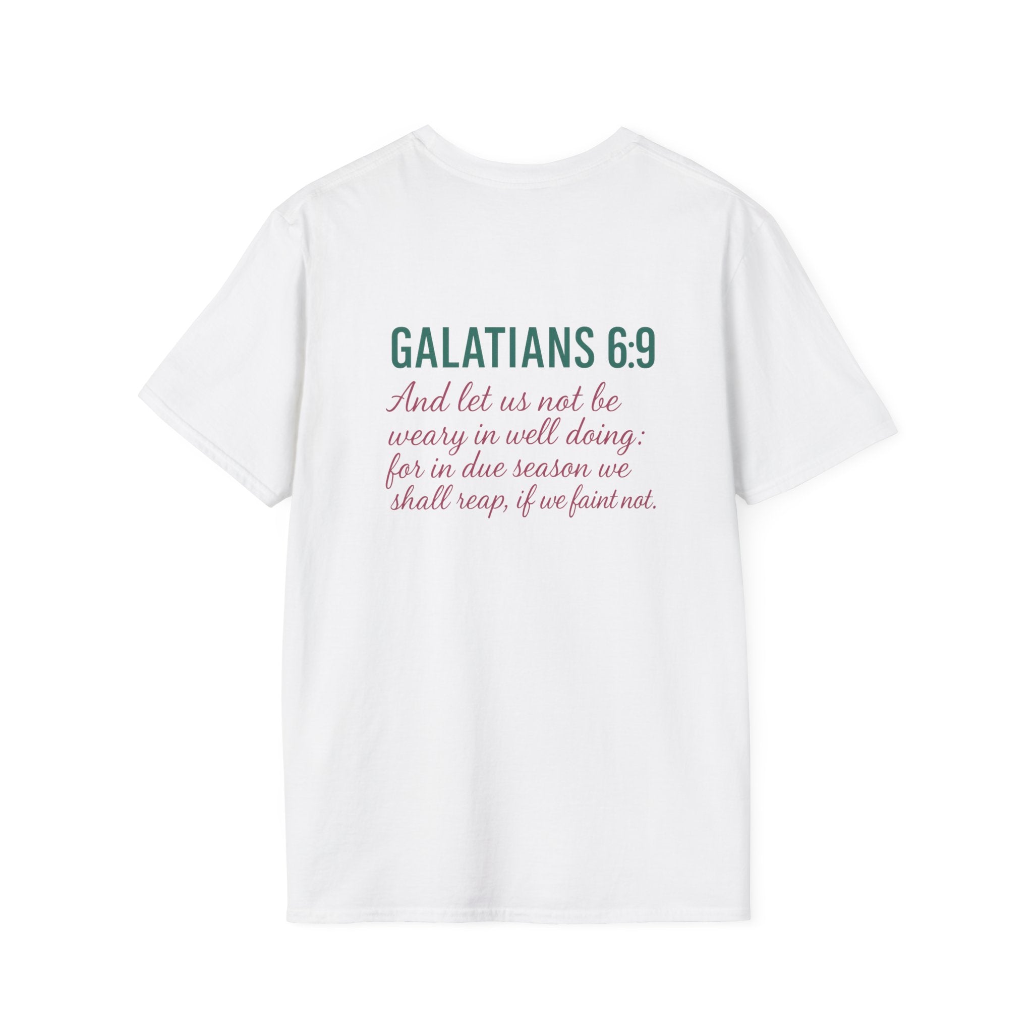 Motivational Passion Runs My Business Unisex T-Shirt with Scripture Back Design