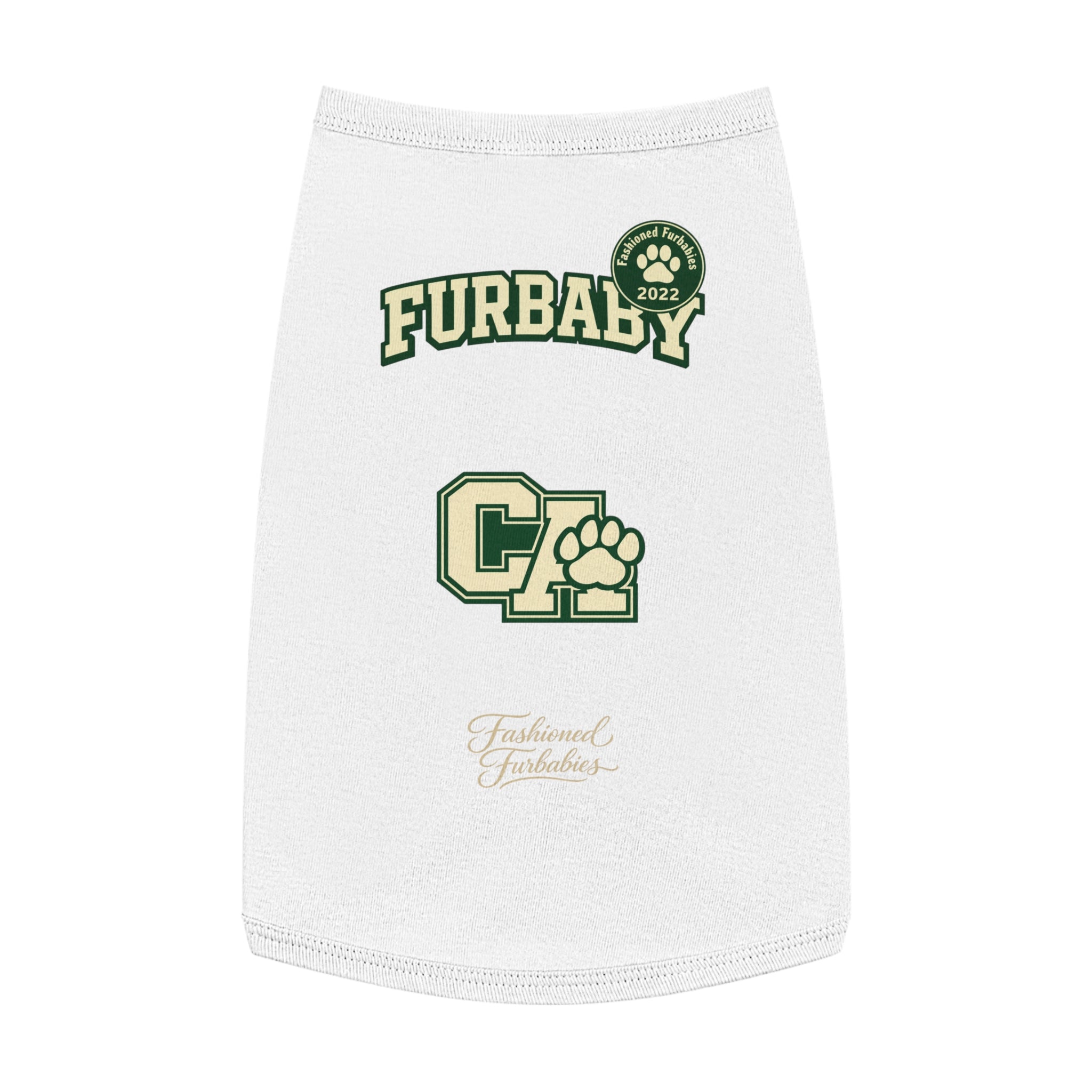 California Furbaby Varsity Pet Tank Top – Retro Collegiate Paw Club Dog Shirt