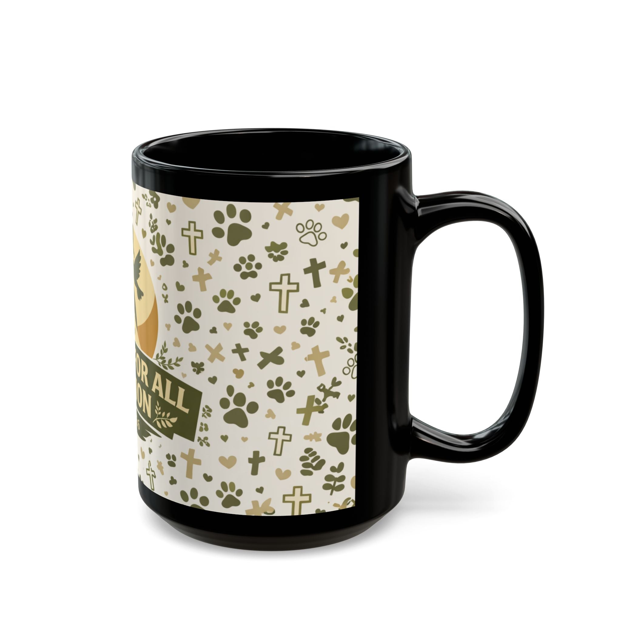 He Cares For All Creation Mug — Psalm 36:6 Christian Animal Lover Coffee Cup
