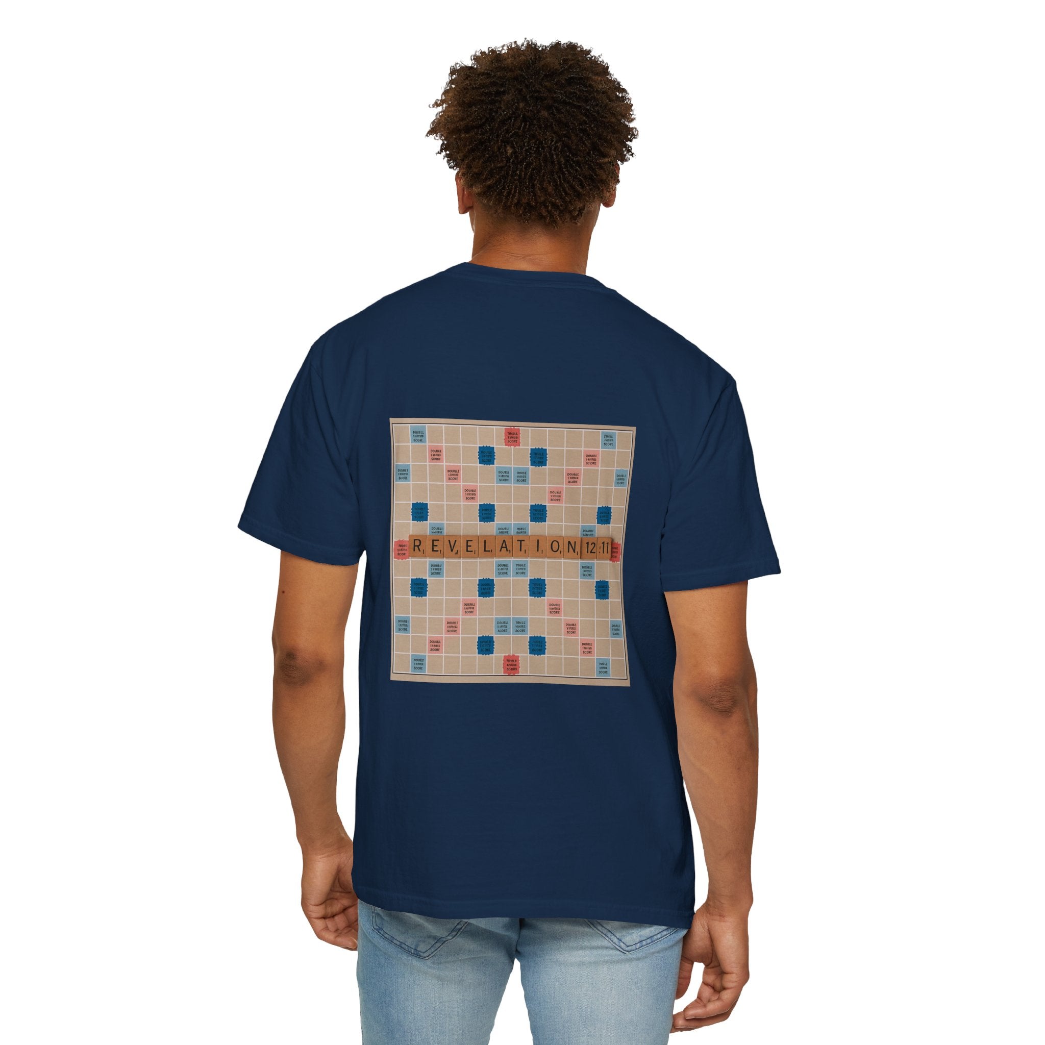 Unisex Garment-Dyed T-Shirt - Scrabble Revelations Game Board Set Gift