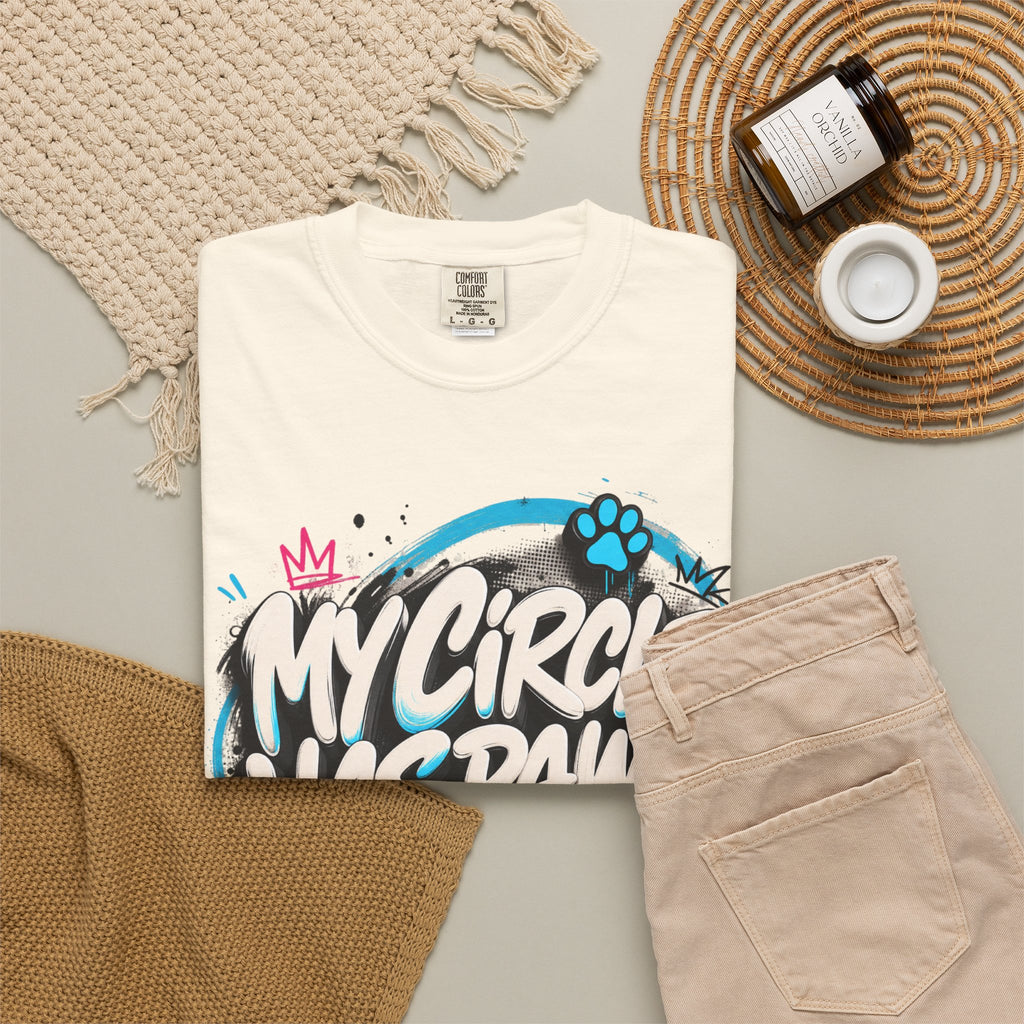 My Circle Has Paws Graffiti T-Shirt — Cute Pet Lover Tee