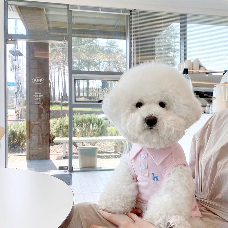 Pink poodle polo 8 inch neck Fashioned Furbabies
