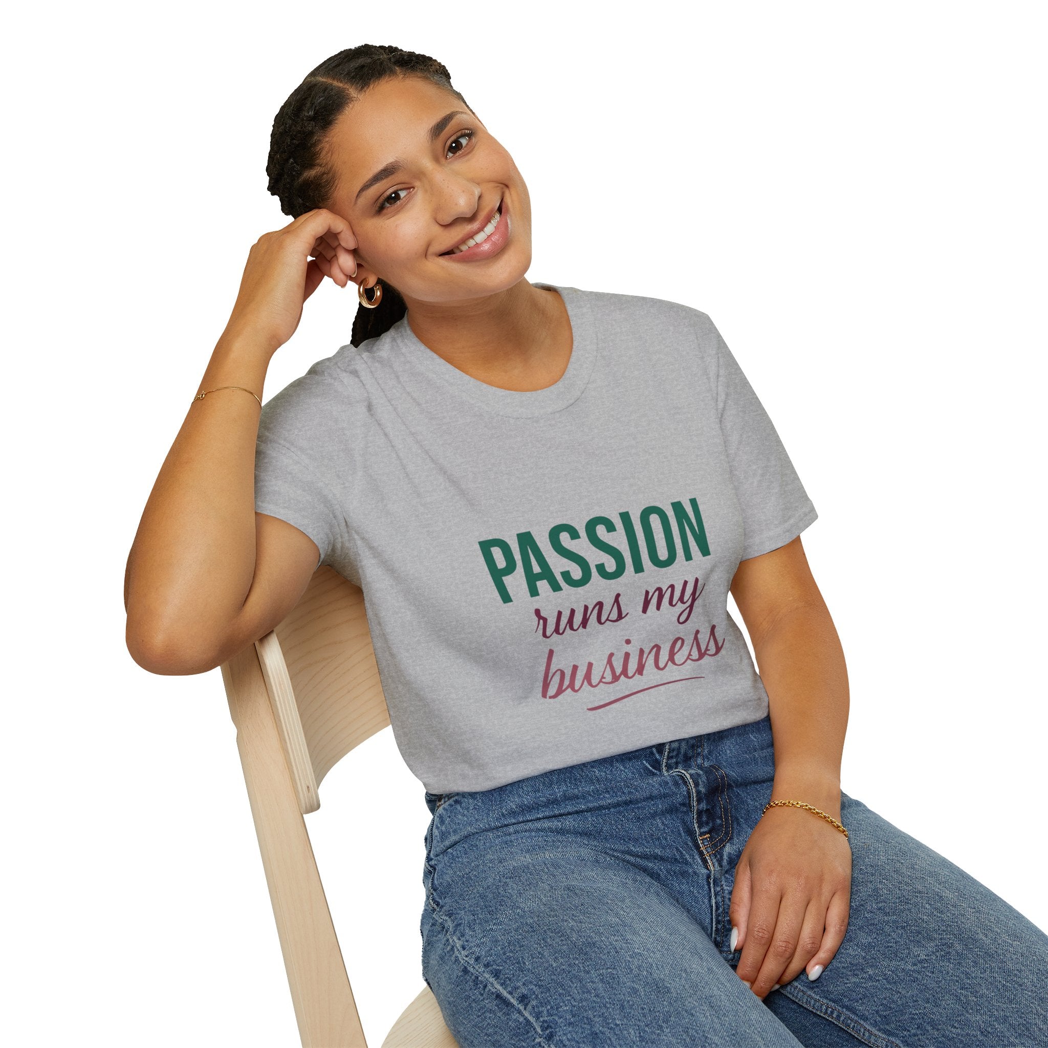 Passion Runs My Business T-Shirt - Scripture Back Design