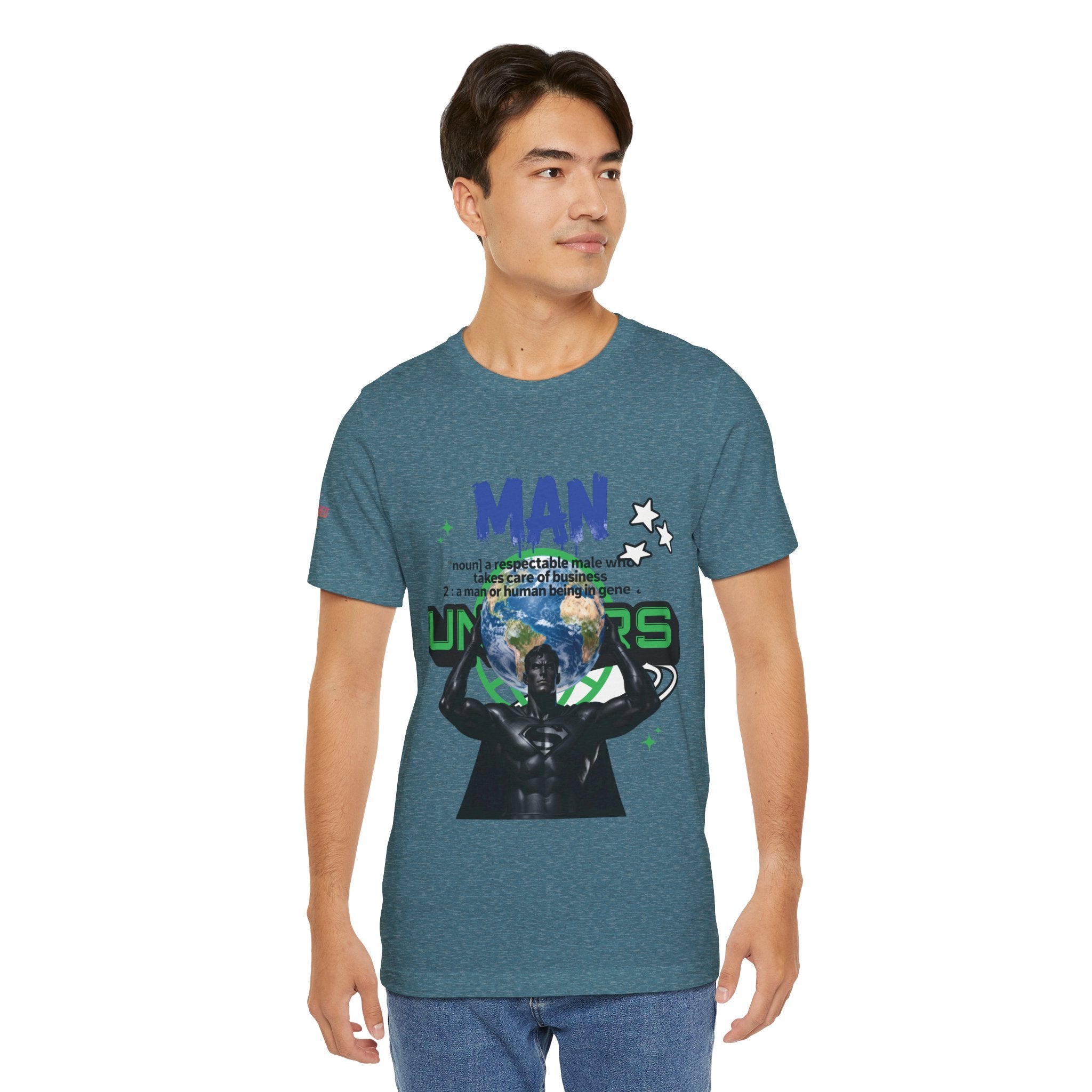 T-Shirt All Man, World on His Shoulders Trend Gift