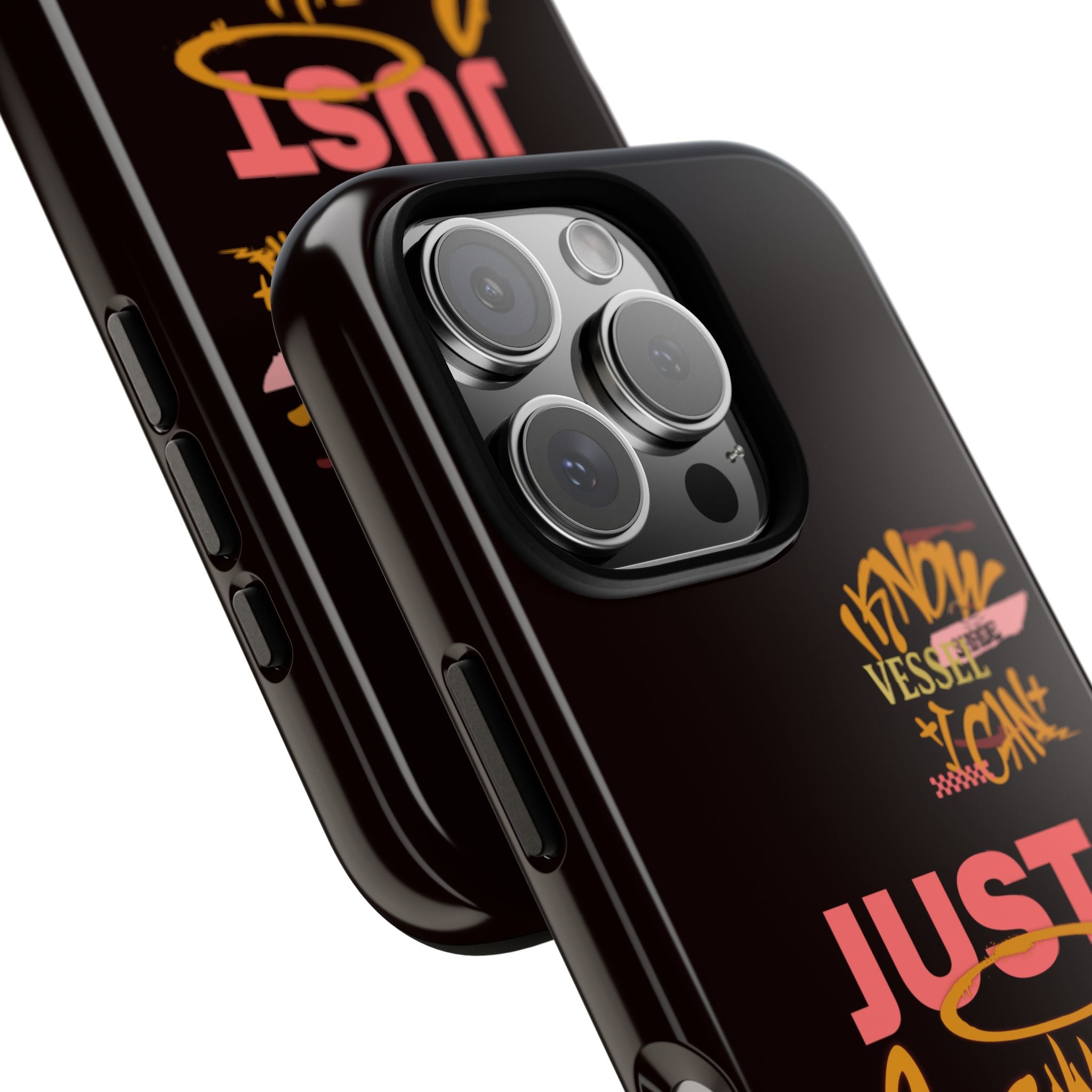 Phone Case — "Just Blessed" Bold Typographic Black Protective Case