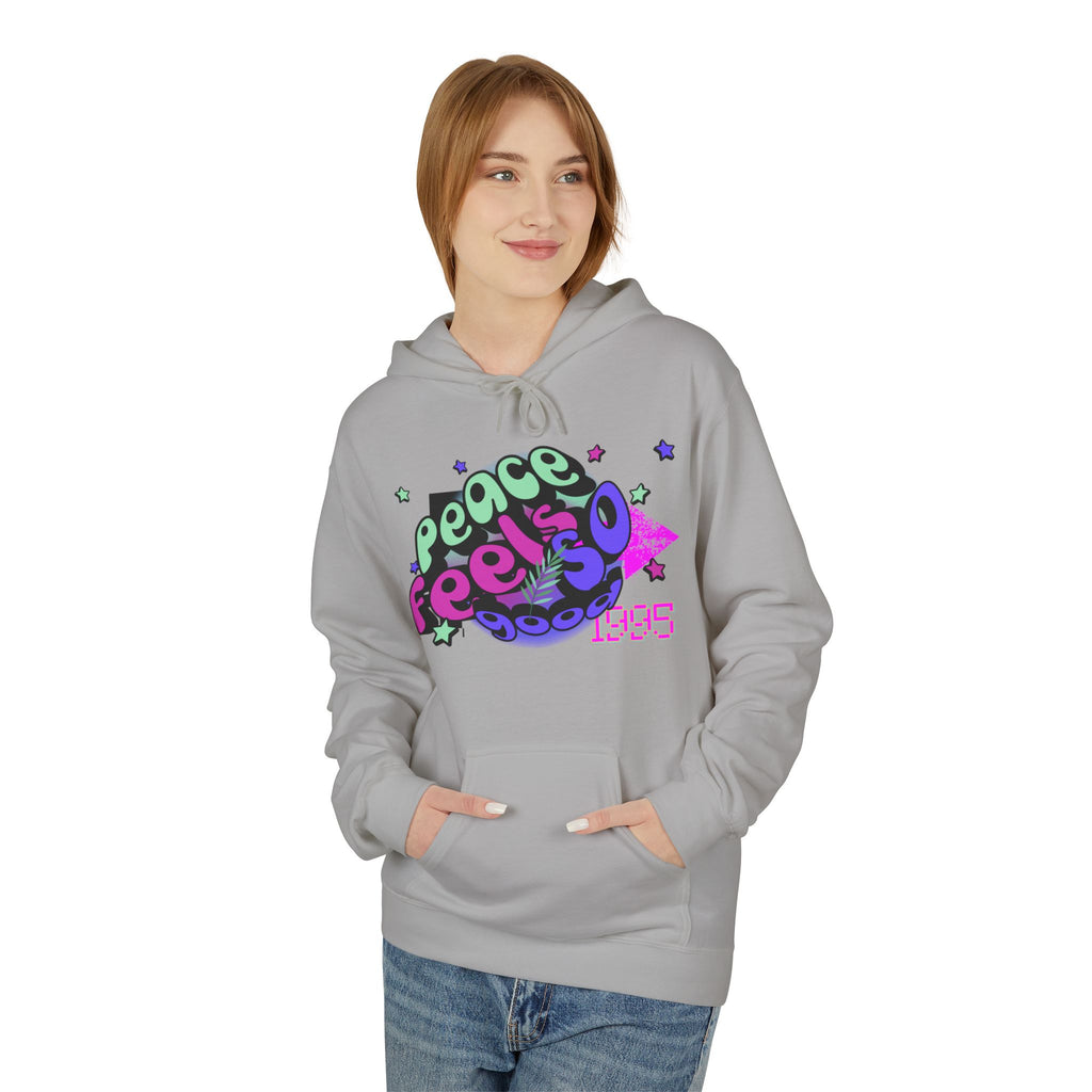 Peace Vibes Hoodie — 'Peace' Graphic Pullover (1995 Retro Earth Design)