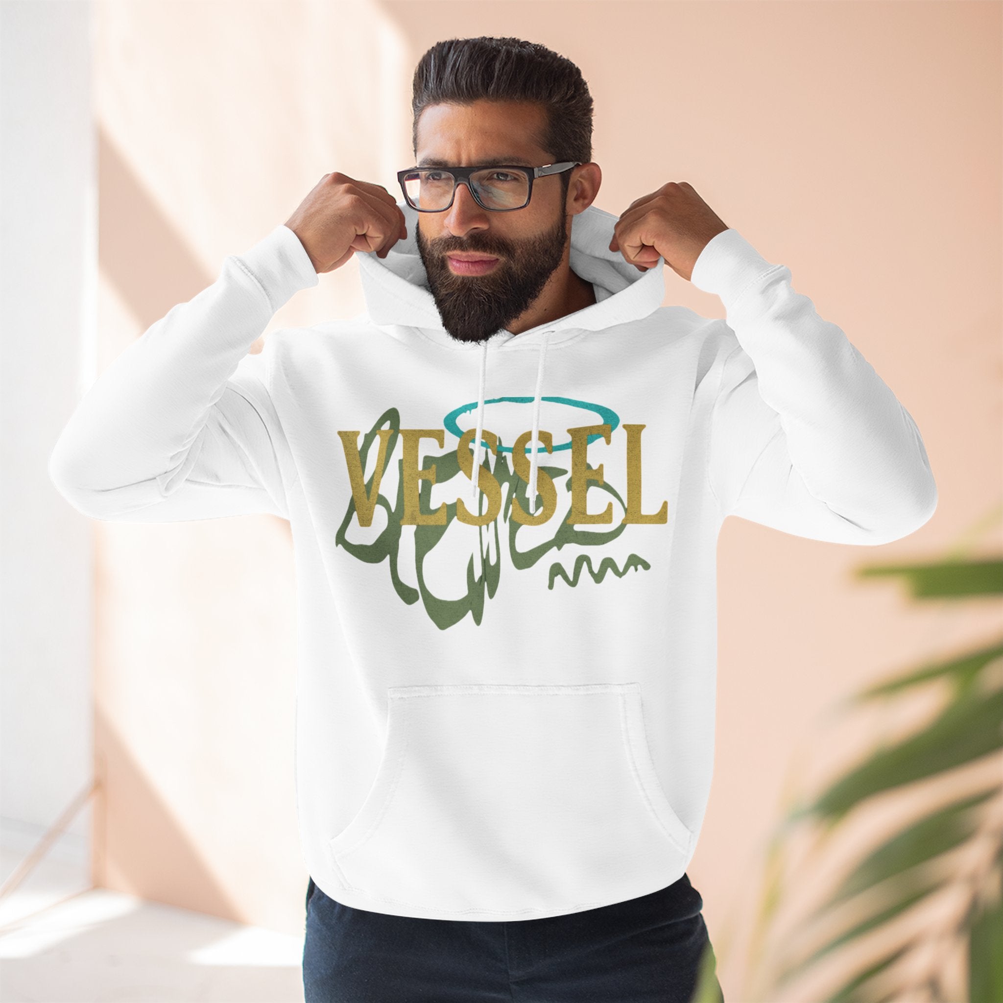 Vessel, Inspirational Three-Panel Fleece Hoodie -