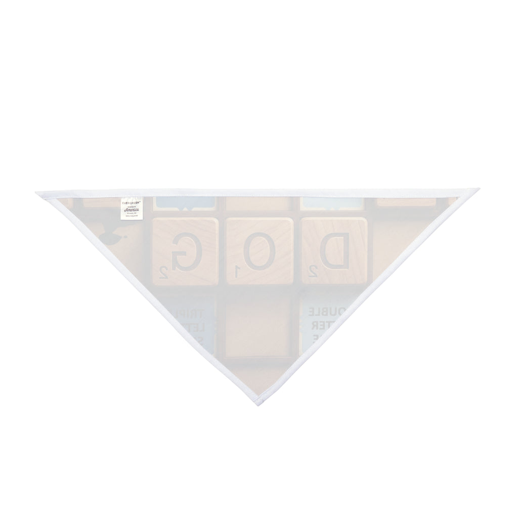 Scrabble Tile 'DOG' Pet Bandana — Vintage Game Night Dog Bandana