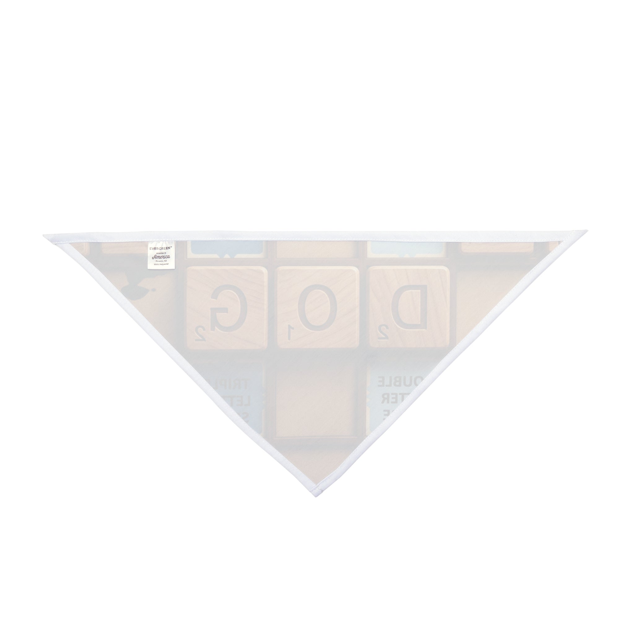 Scrabble Tile 'DOG' Pet Bandana — Vintage Game Night Dog Bandana