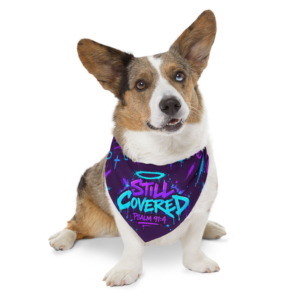 Still Covered Psalm 91:4 Pet Bandana Collar
