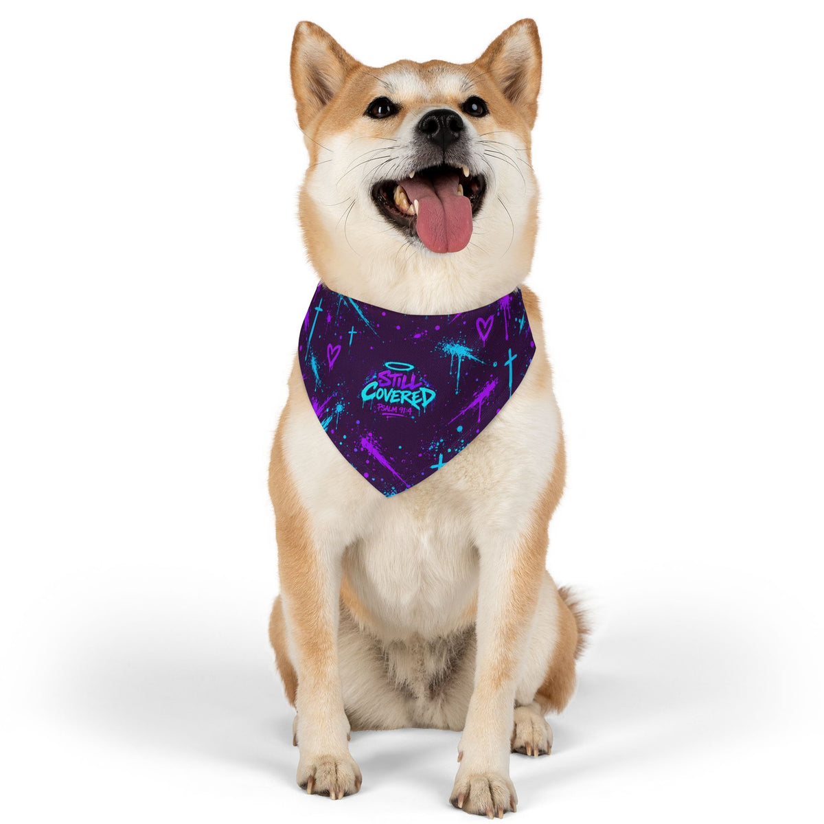 Still Covered Psalm 91:4 Pet Bandana Collar
