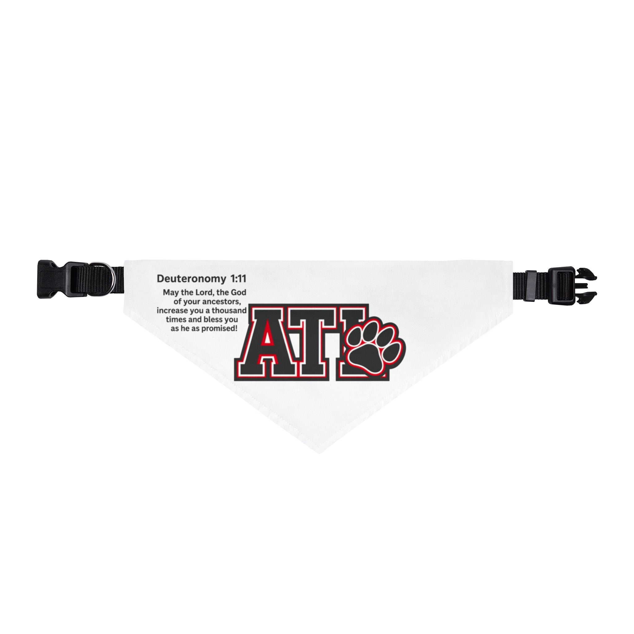 Clip-On Pet Bandana — 'ATL' Paw Logo Dog Collar Accessory