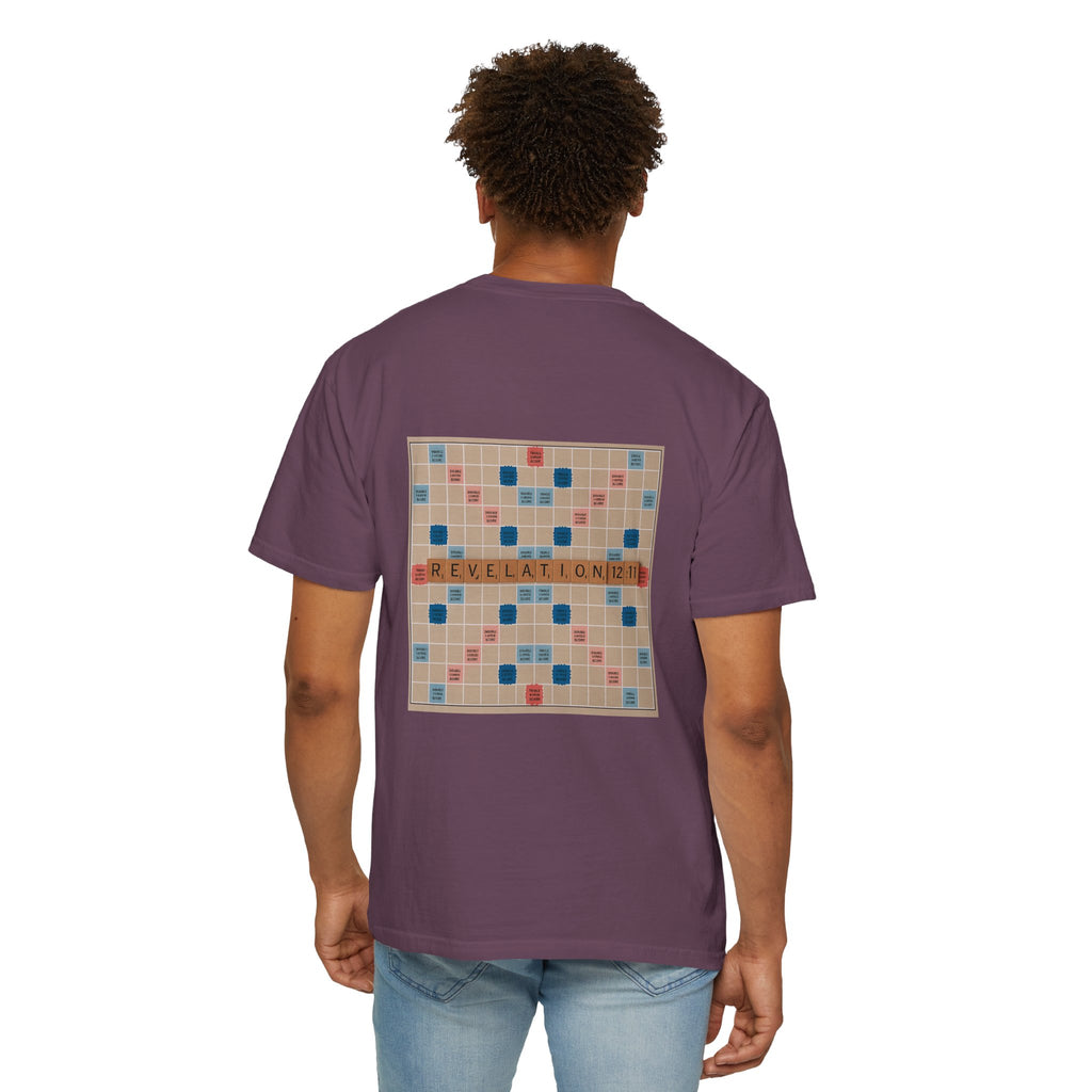 Unisex Garment-Dyed T-Shirt - Scrabble Revelations Game Board Set Gift