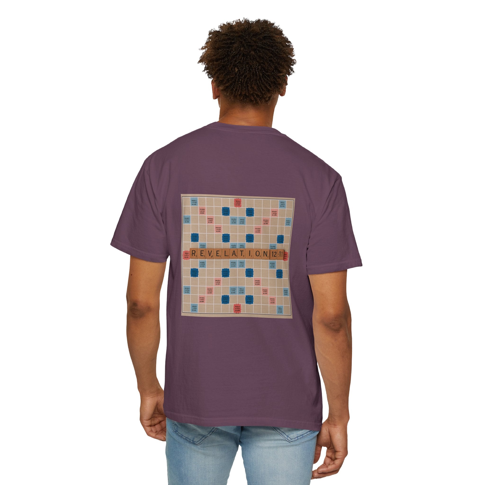 Unisex Garment-Dyed T-Shirt - Scrabble Revelations Game Board Set Gift