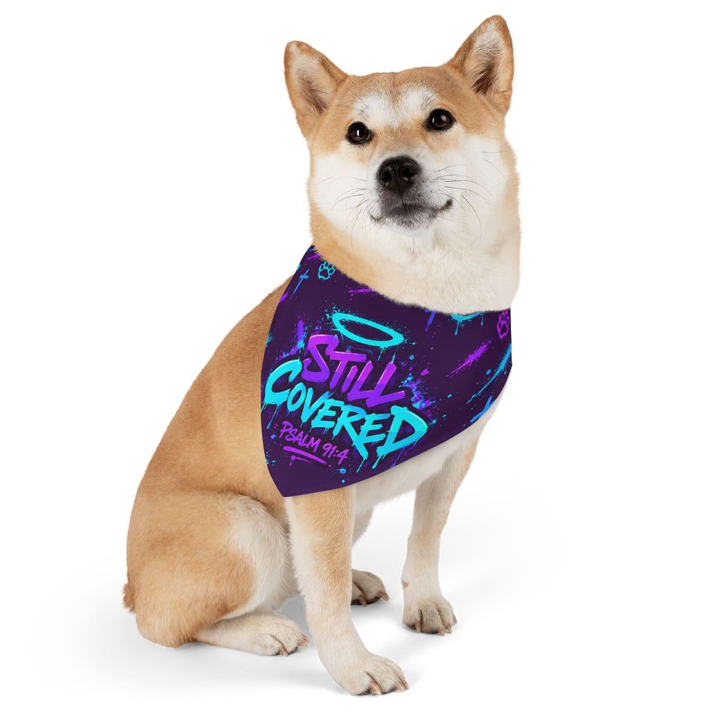 Still Covered Psalm 91:4 Pet Bandana Collar