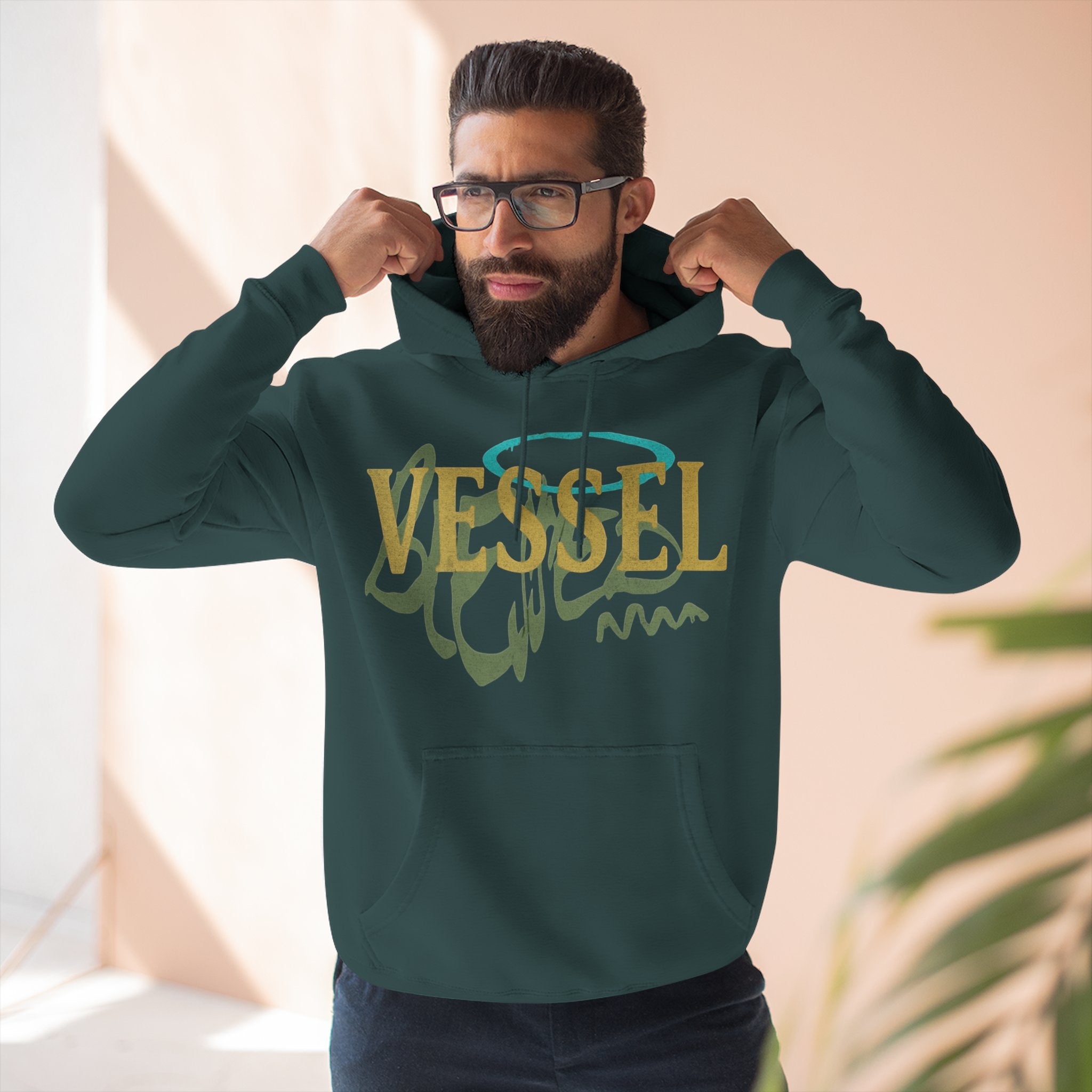 Vessel, Inspirational Three-Panel Fleece Hoodie -