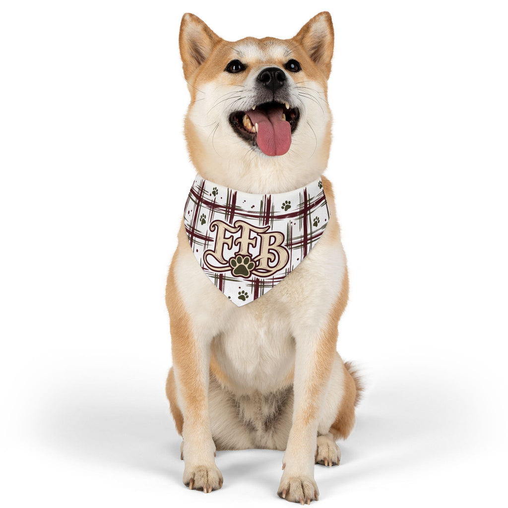 FFB Plaid Paw Pet Bandanna Collar