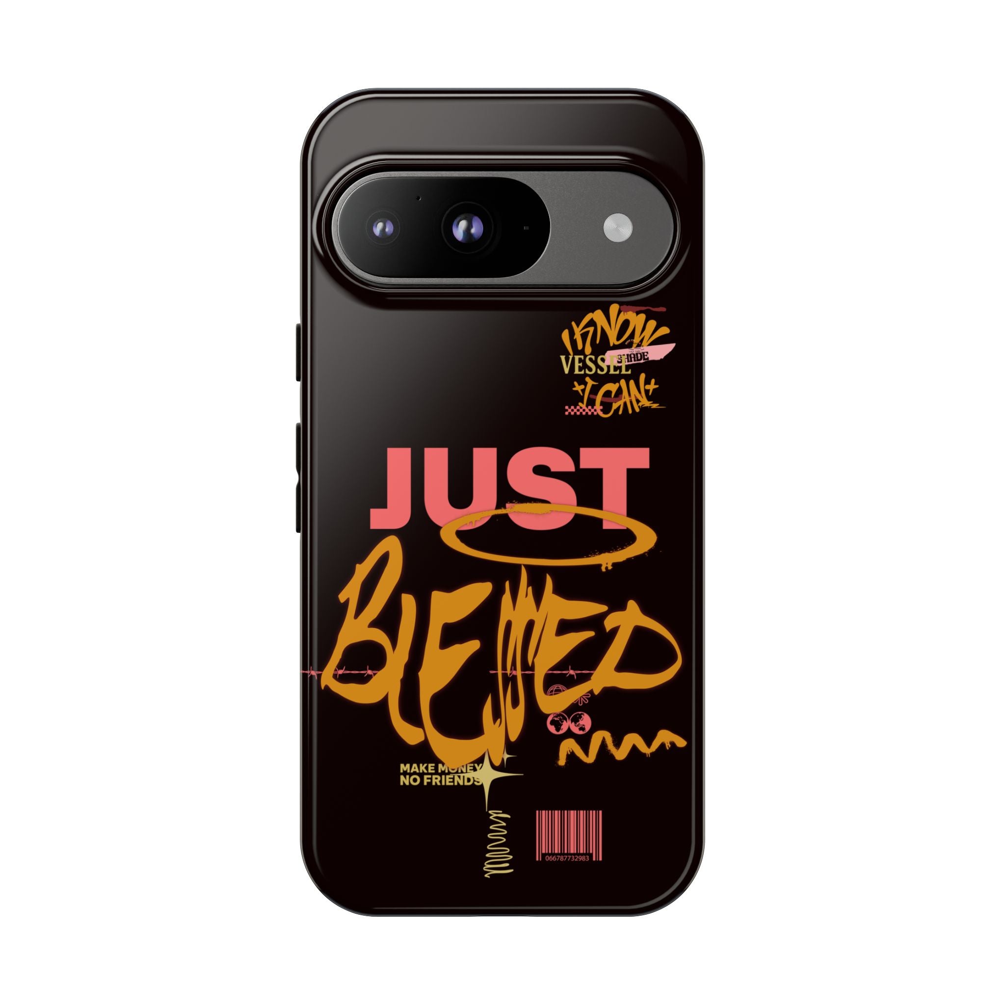 "Just Blessed" Bold Graffiti Typographic Protective Phone Case