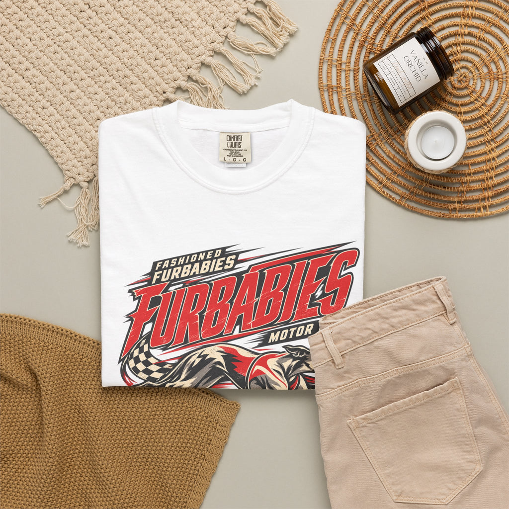 Fur Babies Vintage Racing Graphic T-Shirt
