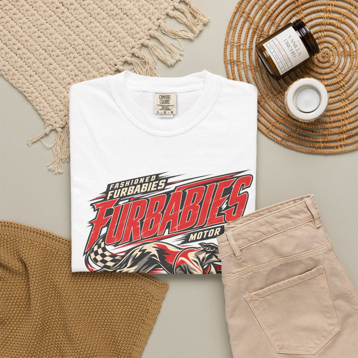 Fur Babies Vintage Racing Graphic T-Shirt