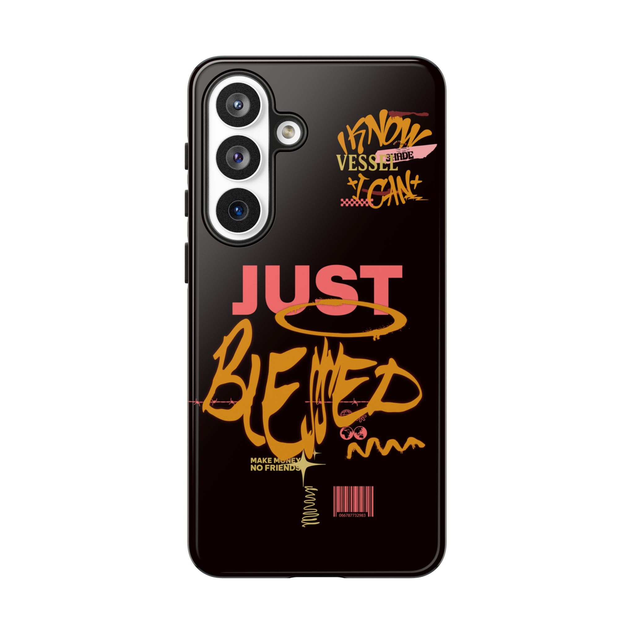 "Just Blessed" Bold Graffiti Typographic Protective Phone Case