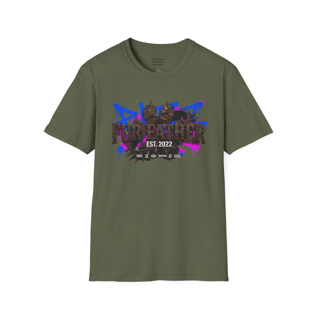 Graffiti Fur Father Punk T-Shirt — "PUNKER" Est. 2022 Urban Streetwear