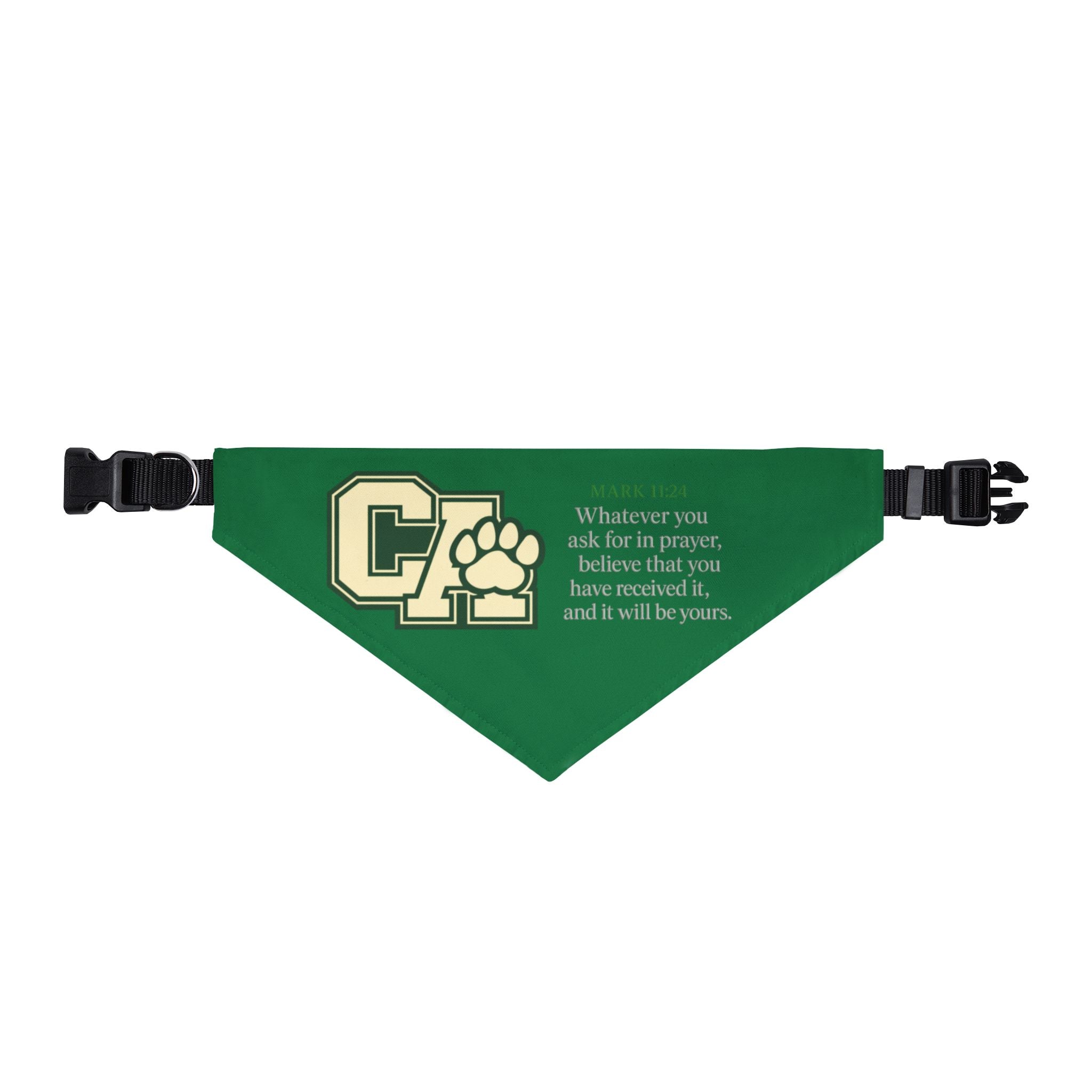 California Scripture Pet Bandana — Clip-On Religious Pet Accessory